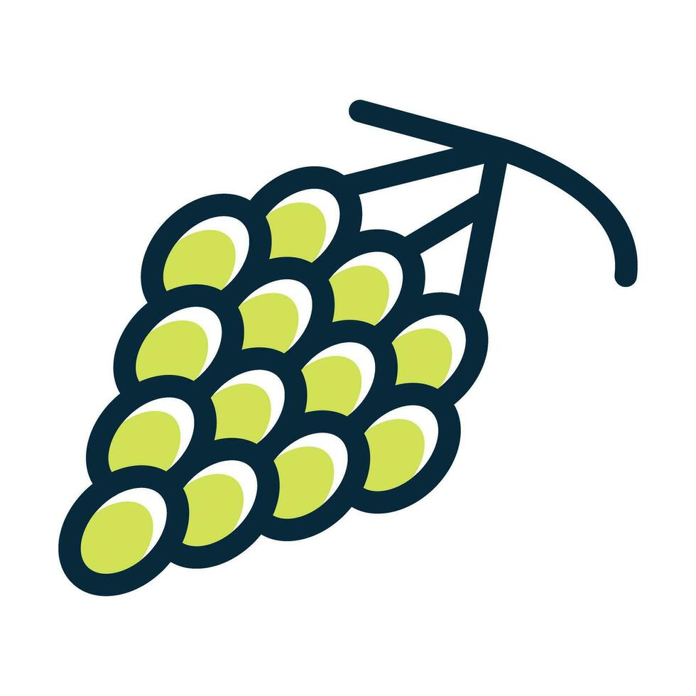 les raisins vecteur épais ligne rempli foncé couleurs Icônes pour personnel et commercial utiliser.