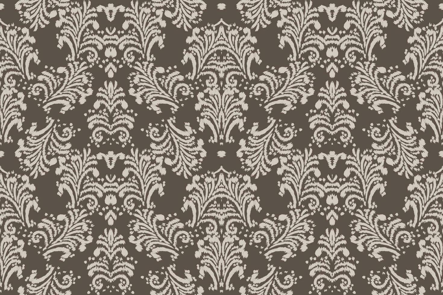 floral ancien sans couture modèle pour rétro fonds d'écran. enchanté ancien fleurs. les arts et artisanat mouvement inspiré. conception pour emballage papier, fond d'écran, tissus et mode vêtements. ikat modèle. vecteur