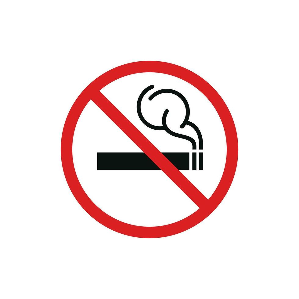 non fumeur icône signe symbole isolé sur blanc Contexte vecteur