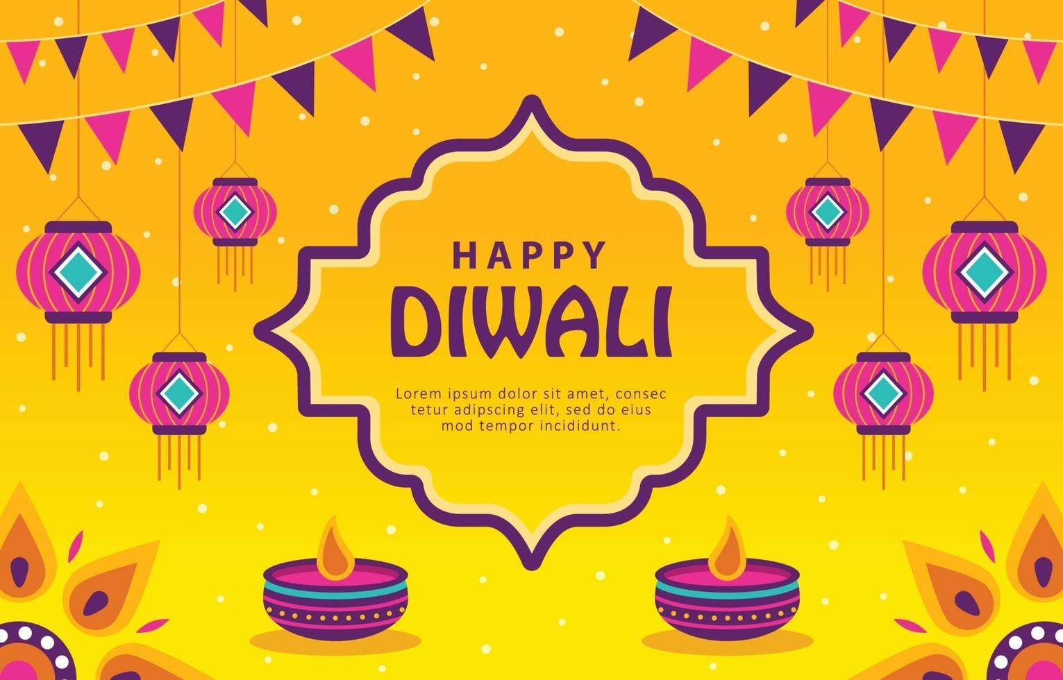 joyeux festival de diwali vecteur