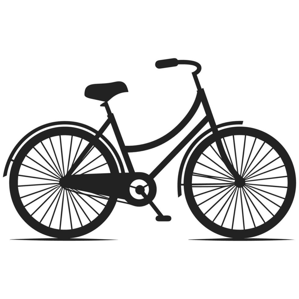 vélo noir silhouette vecteur illustration, cycle vecteur silhouette isolé sur une blanc Contexte