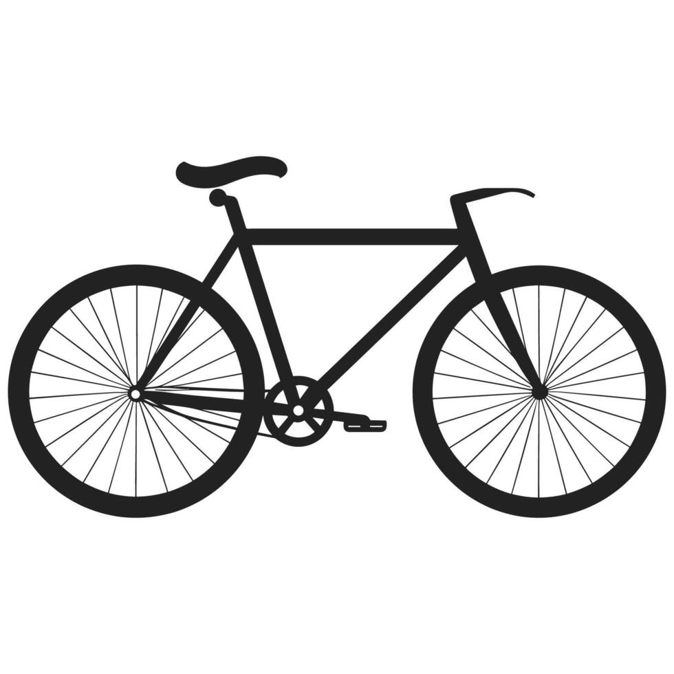 vélo noir silhouette gratuit vecteur clipart, cycle vecteur silhouette isolé sur une blanc Contexte