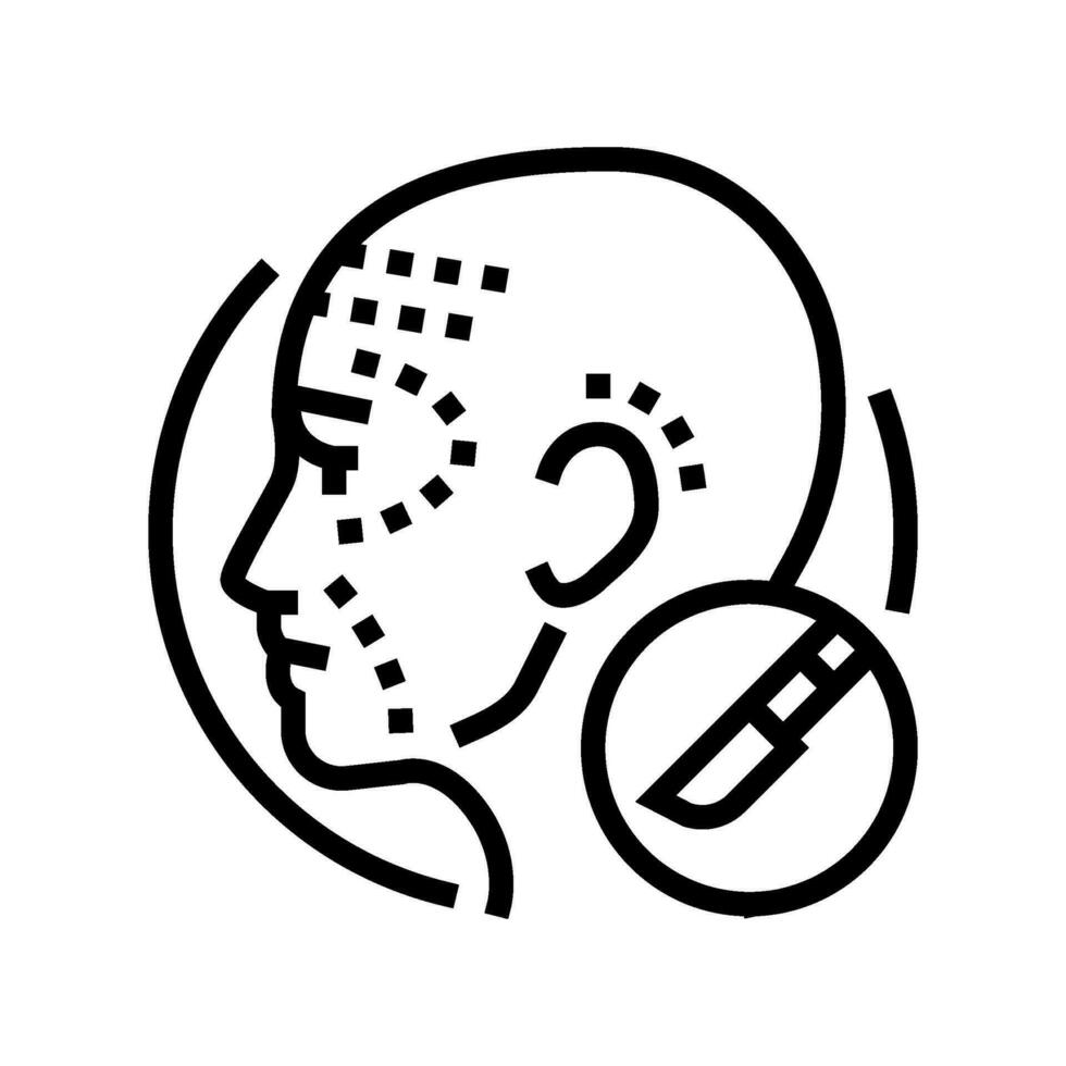 illustration vectorielle d'icône de ligne de chirurgie plastique vecteur