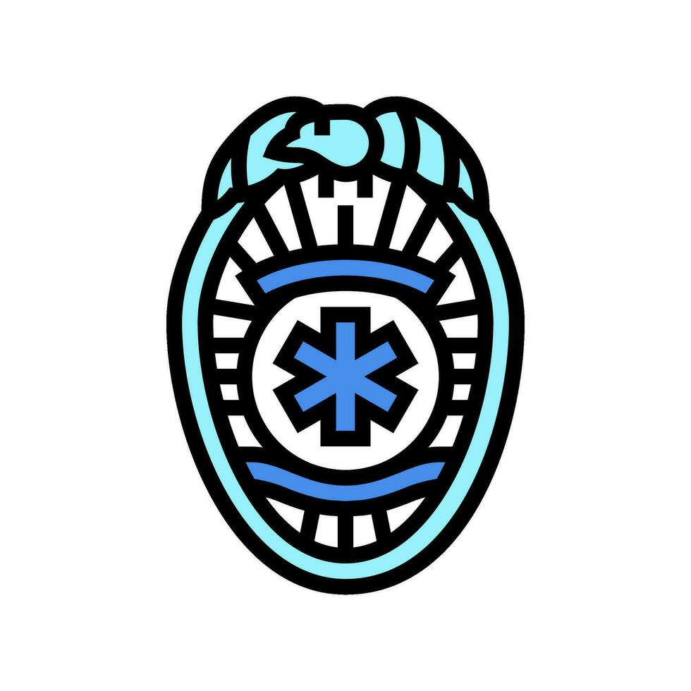 emt badge ambulance Couleur icône vecteur illustration