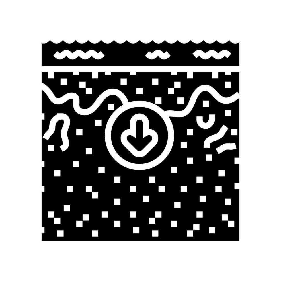 hydrologie recherche hydrogéologue glyphe icône vecteur illustration
