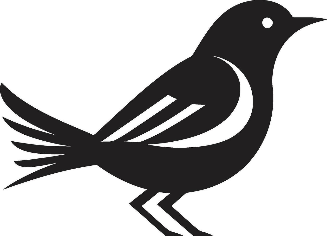 corbeau dans vol emblème faucon profil symbole vecteur