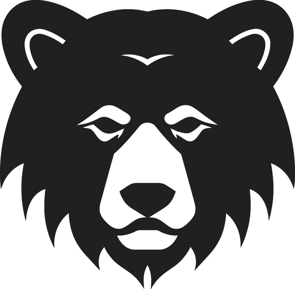 grisonnant ours badge conception ours crête symbole vecteur