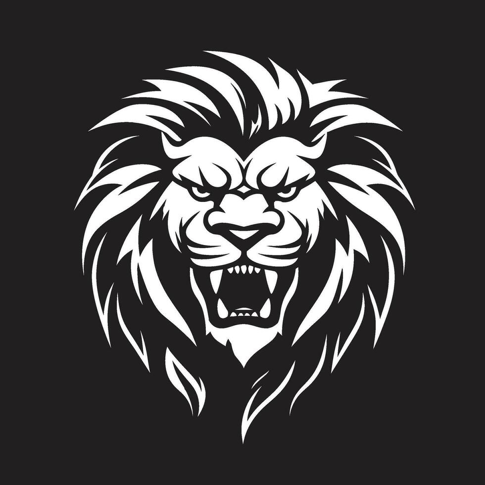 ombragé la souveraineté Lion symbole dans vecteur royal prouesse noir Lion emblème