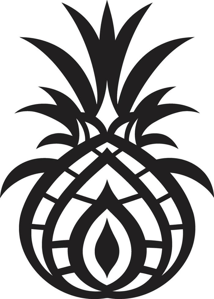 élégant ananas logo concept abstrait tropical emblème vecteur