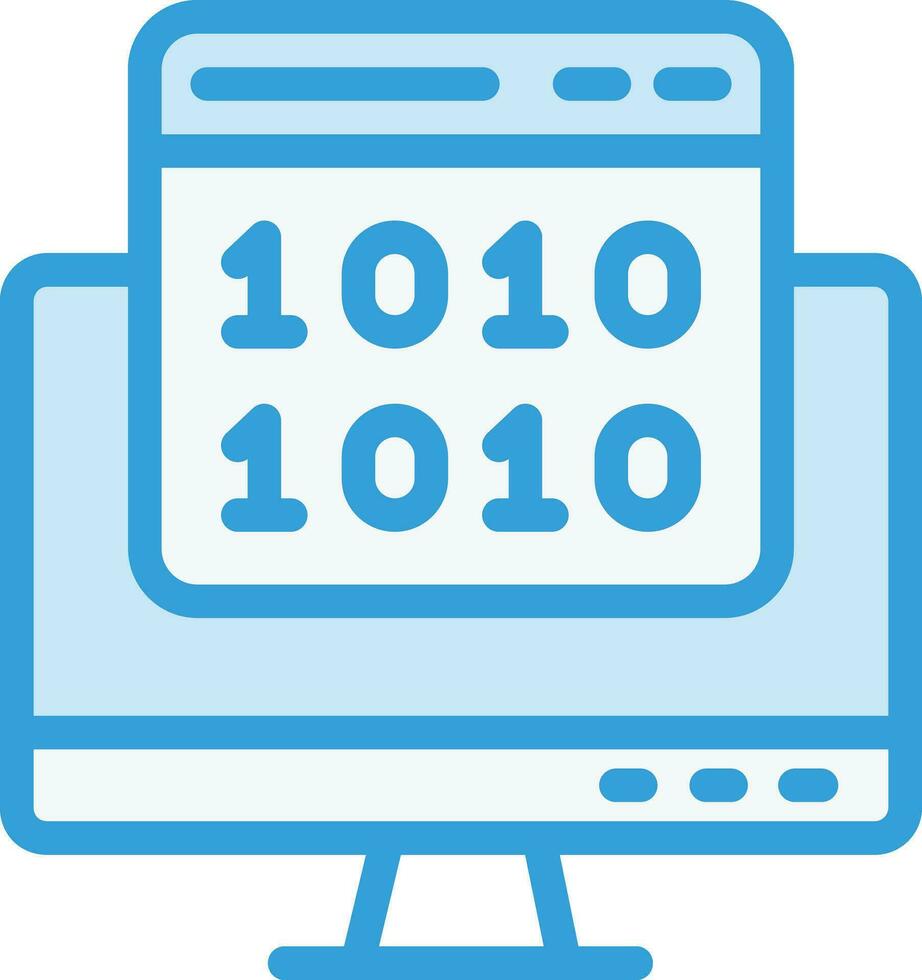 illustration de conception d'icône de vecteur de code binaire