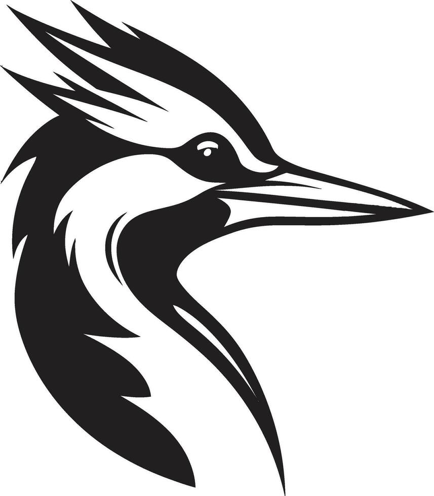 noir Pivert oiseau logo une professionnel et brillant Regardez noir Pivert logo parfait pour entreprises de tout tailles vecteur