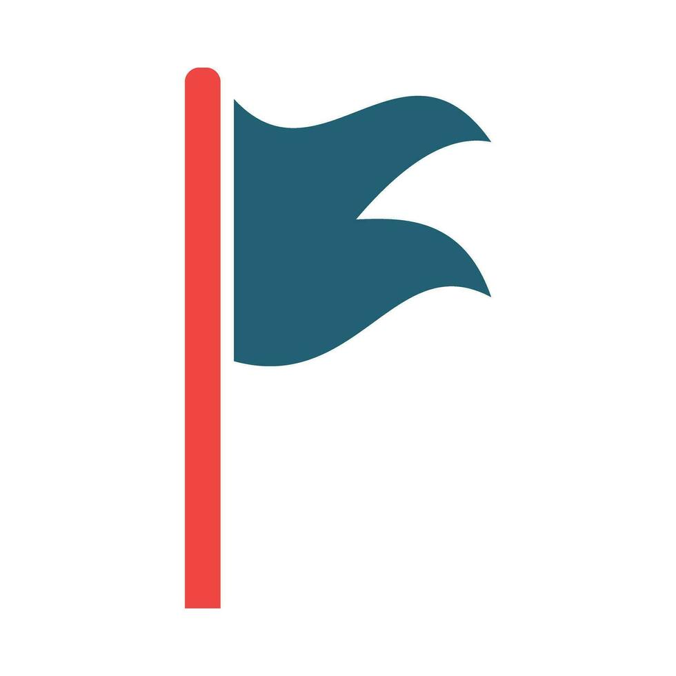 avertissement drapeau vecteur glyphe deux Couleur icône pour personnel et commercial utiliser.
