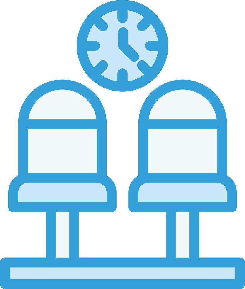 illustration de conception d'icône de vecteur de salle d'attente