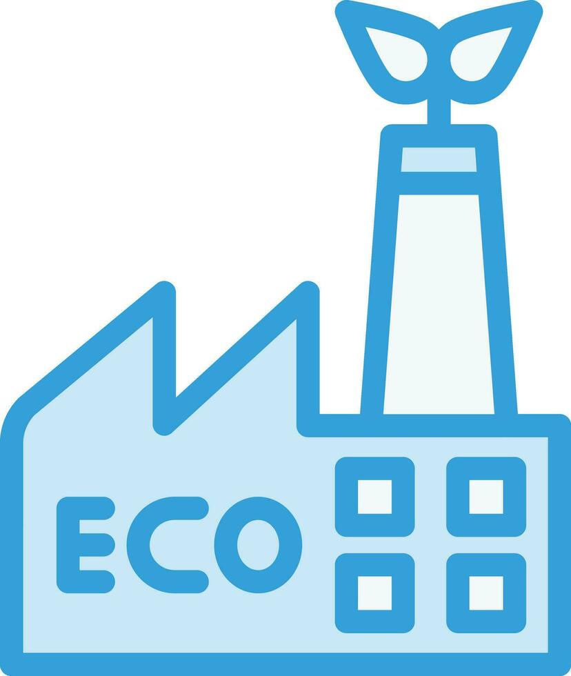 illustration de conception d'icône de vecteur d'usine écologique