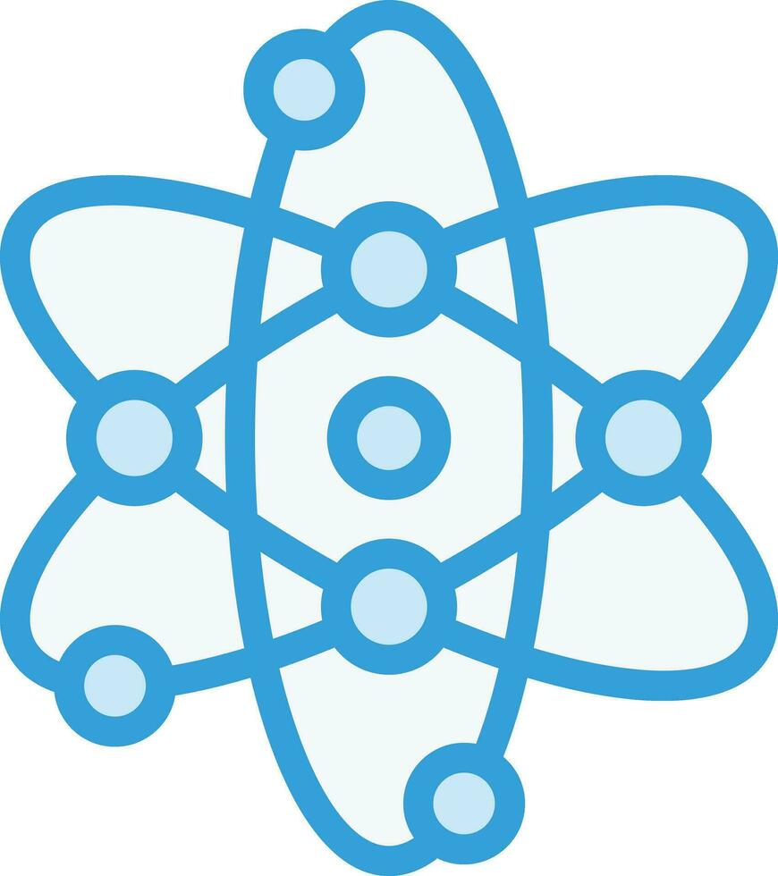 illustration de conception d'icône de vecteur d'atome