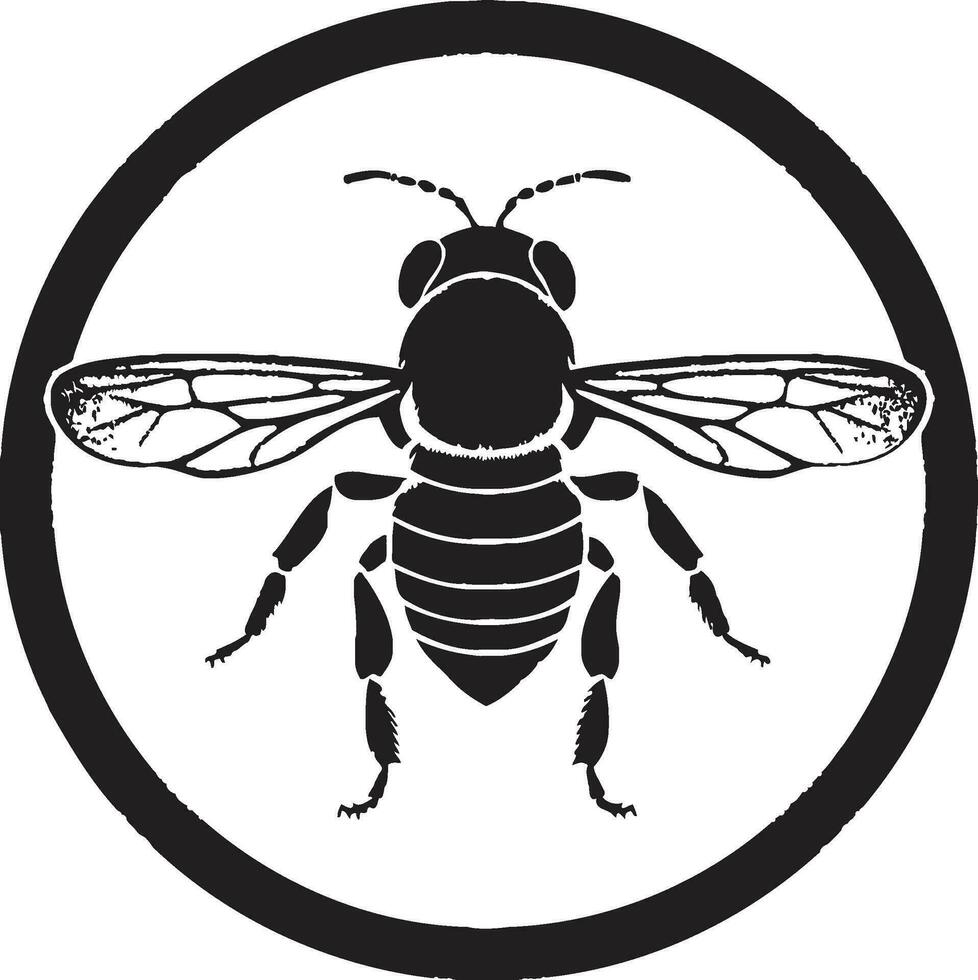 élégant insecte guerrier dans obscurité logo conception frelons la grâce dans simplicité badge vecteur