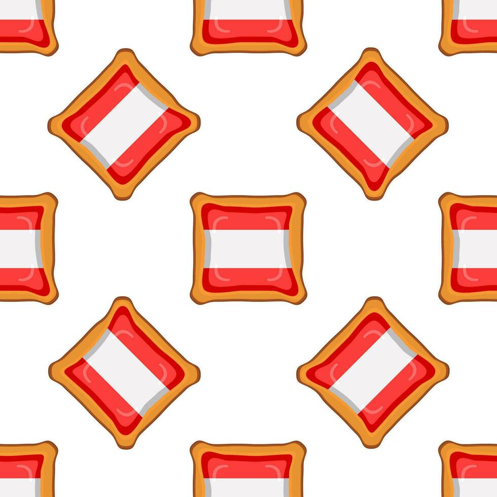 modèle biscuit avec drapeau pays Lettonie dans savoureux biscuit vecteur