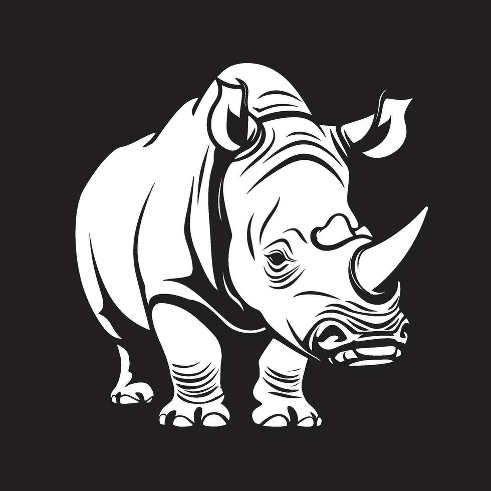 le majesté de le klaxon noir vecteur rhinocéros logo noir rhinocéros icône une moderne symbole de résistance