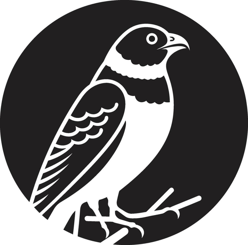 encre noir chasseur aérien dominance unique épervier badge onyx prédateur vecteur