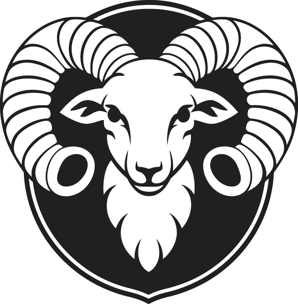 artistique laineux symbole noir beauté lisse mouton logo laineux merveille dans vecteur