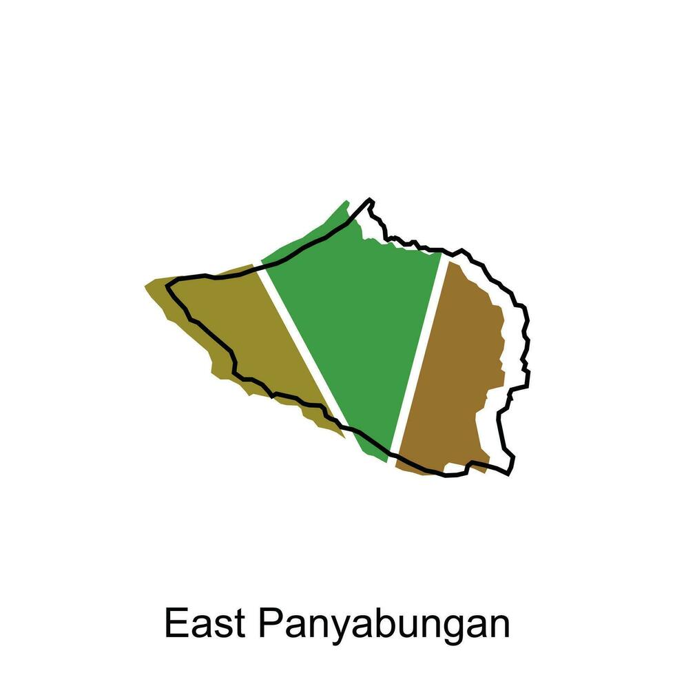 carte ville de est panyabungan illustration conception, monde carte international vecteur modèle avec contour graphique esquisser style isolé sur blanc Contexte