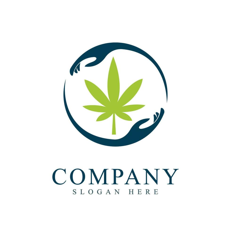 cannabis se soucier logo vecteur modèle. Créatif cannabis logo conception concepts