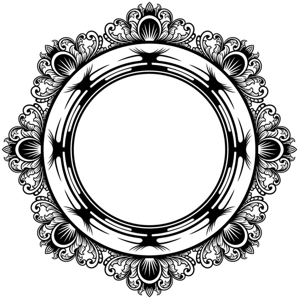 cercle ornement Cadre vecteur
