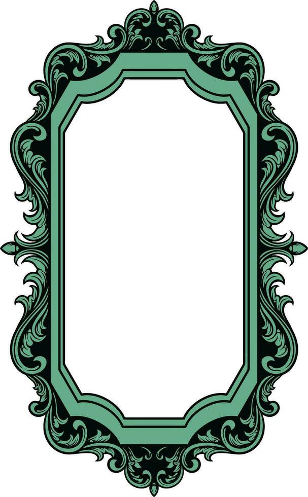miroir ornement Cadre vecteur