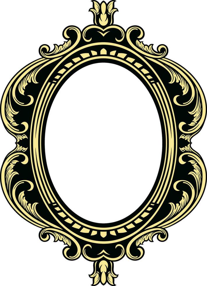 miroir ancien Cadre vecteur