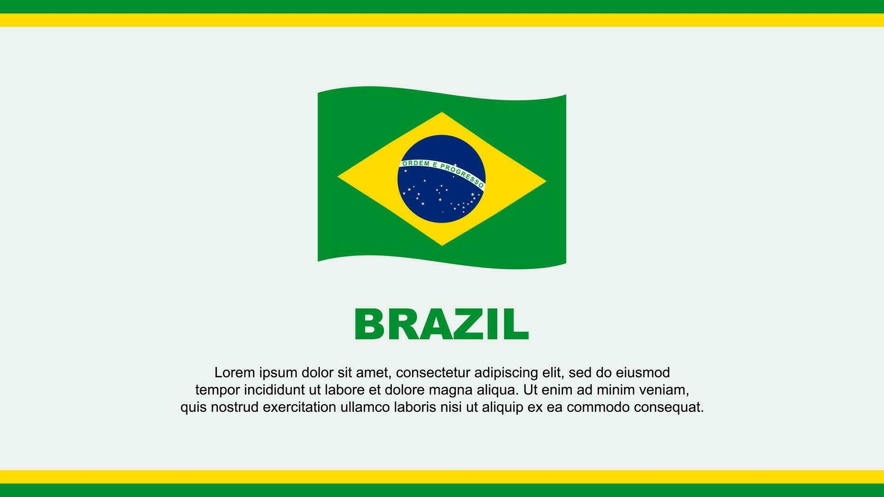 Brésil drapeau abstrait Contexte conception modèle. Brésil indépendance journée bannière social médias vecteur illustration. Brésil conception
