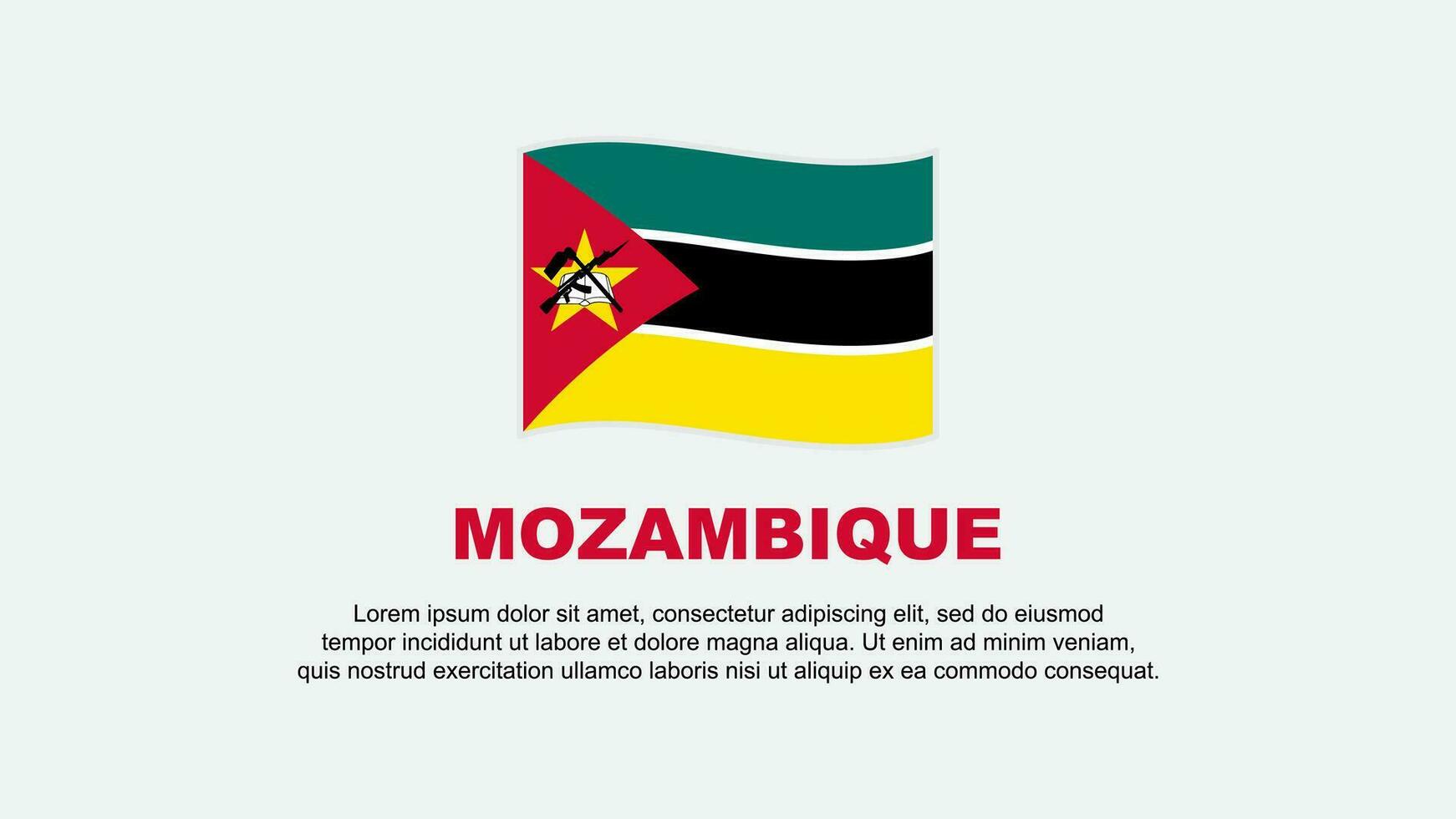 mozambique drapeau abstrait Contexte conception modèle. mozambique indépendance journée bannière social médias vecteur illustration. mozambique Contexte