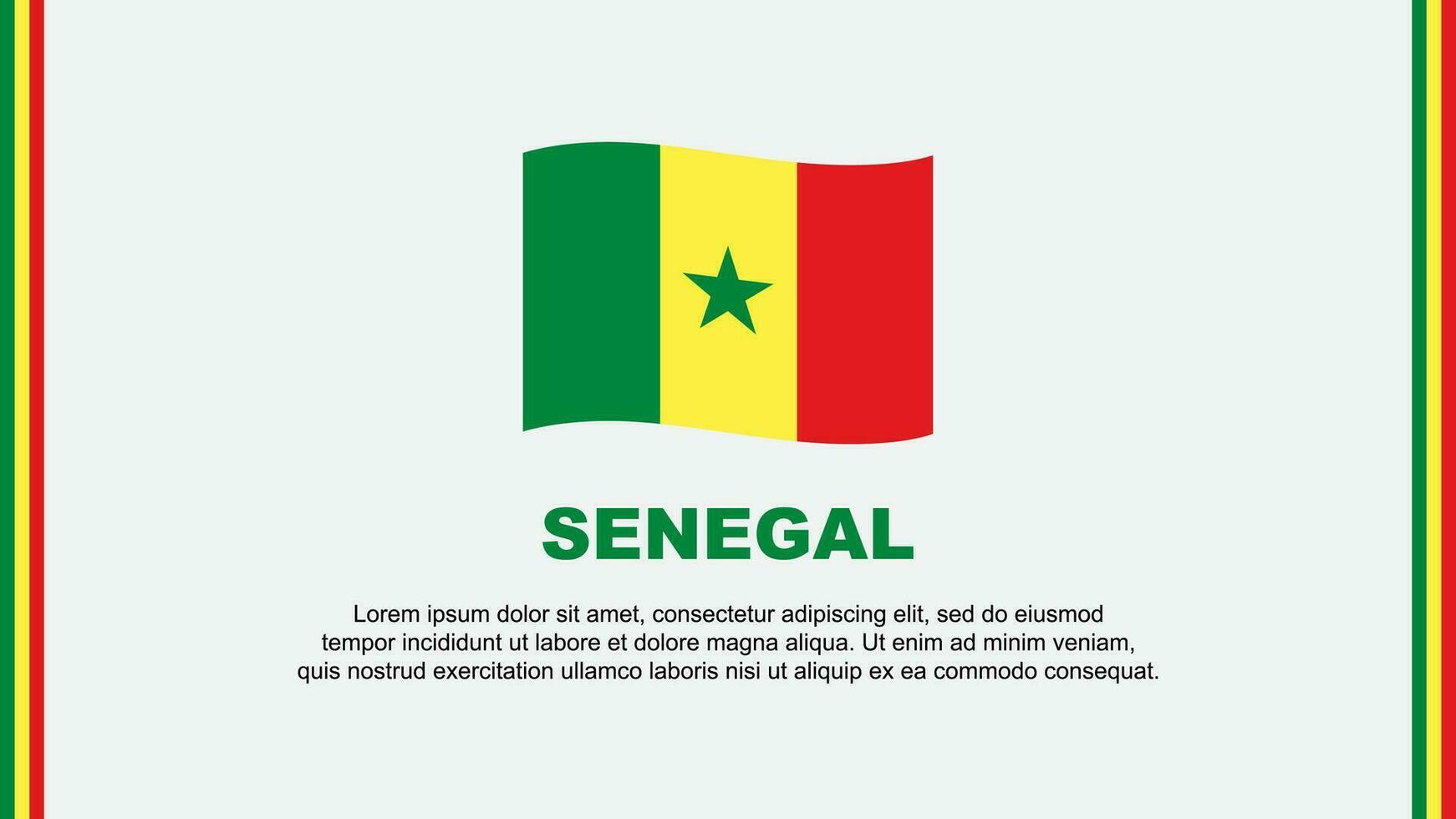 Sénégal drapeau abstrait Contexte conception modèle. Sénégal indépendance journée bannière social médias vecteur illustration. Sénégal dessin animé