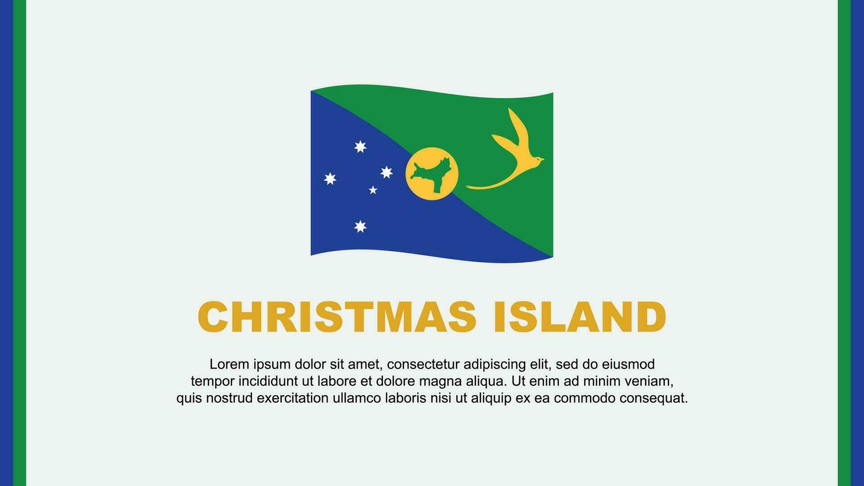 Noël île drapeau abstrait Contexte conception modèle. Noël île indépendance journée bannière social médias vecteur illustration. Noël île dessin animé