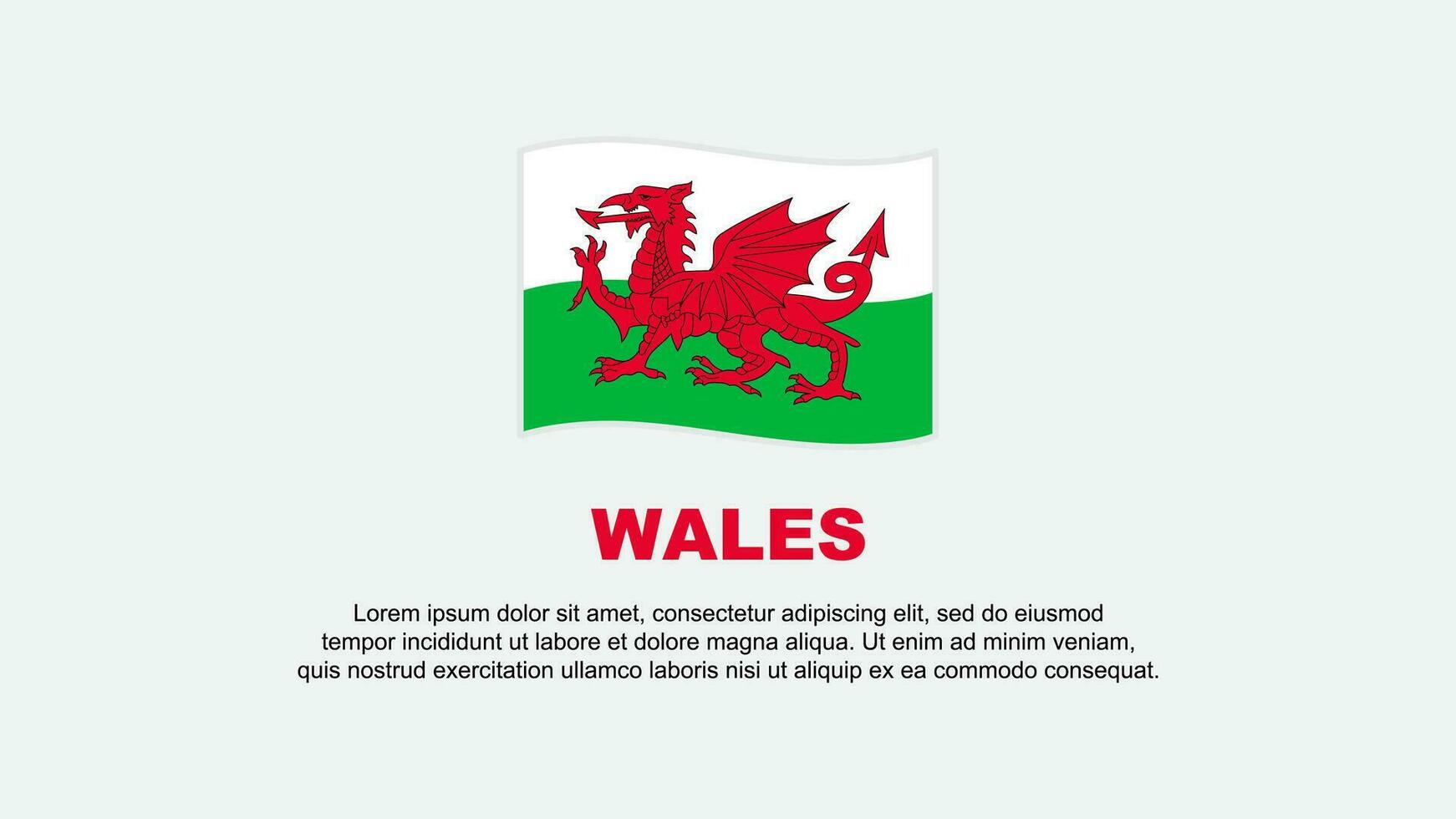 Pays de Galles drapeau abstrait Contexte conception modèle. Pays de Galles indépendance journée bannière social médias vecteur illustration. Pays de Galles Contexte