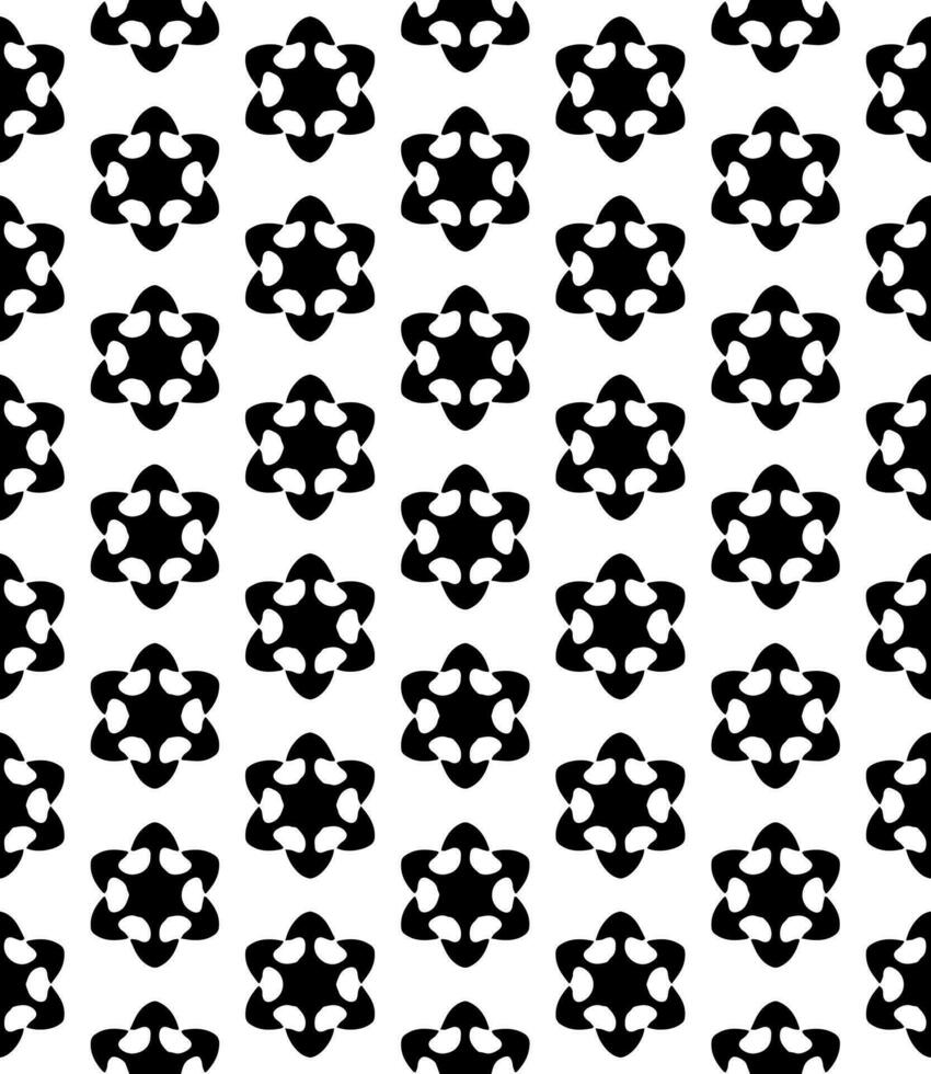 motif abstrait sans couture noir et blanc. arrière-plan et toile de fond. conception ornementale en niveaux de gris. vecteur