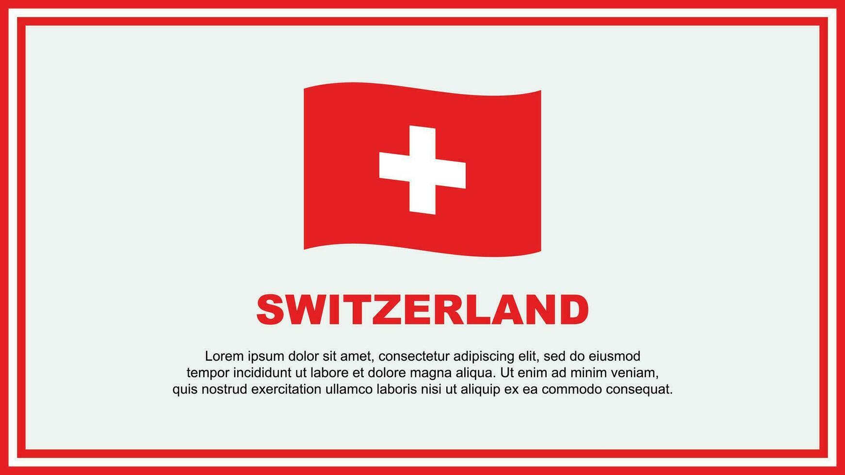 Suisse drapeau abstrait Contexte conception modèle. Suisse indépendance journée bannière social médias vecteur illustration. Suisse bannière