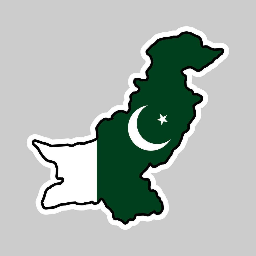 Pakistan drapeau carte illustration. vecteur conception.