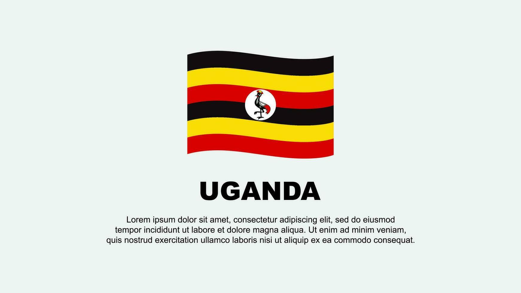 Ouganda drapeau abstrait Contexte conception modèle. Ouganda indépendance journée bannière social médias vecteur illustration. Ouganda Contexte