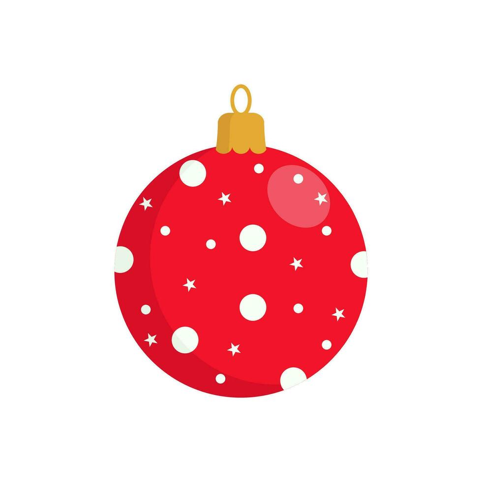 Noël des balles jouet vecteur plat. mignonne Noël Balle décorations coloré.