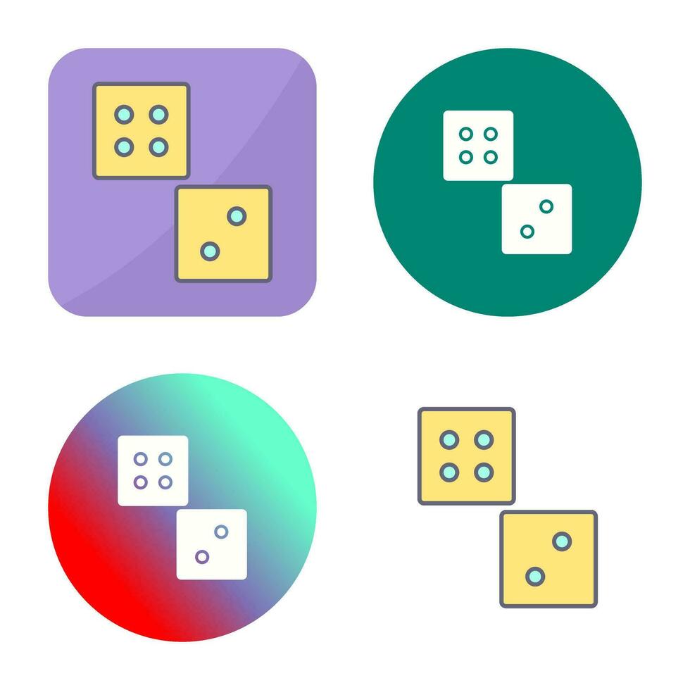 icône de vecteur de dés unique