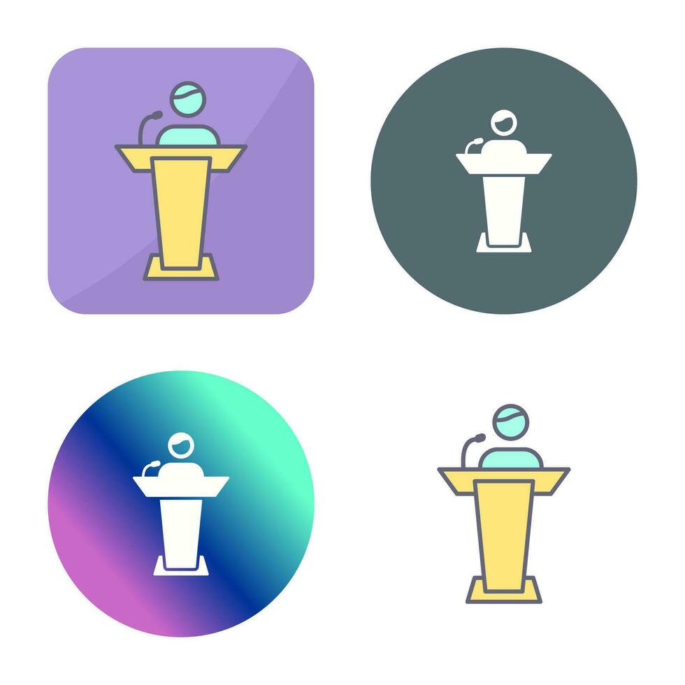 icône de vecteur de candidat élu