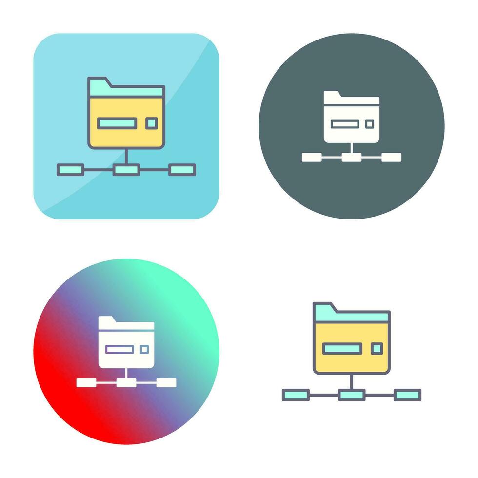 icône de vecteur de dossier réseau