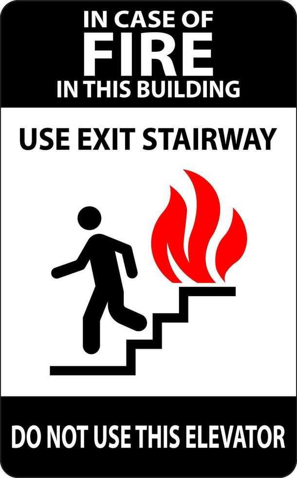 dans Cas de Feu signe utilisation sortie les escaliers, faire ne pas utilisation cette ascenseur vecteur