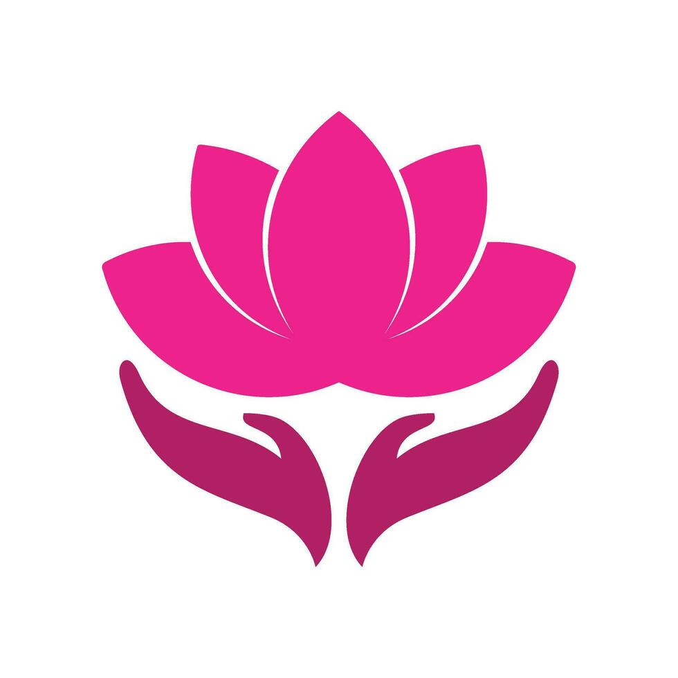 lotus fleur vecteur logo modèle