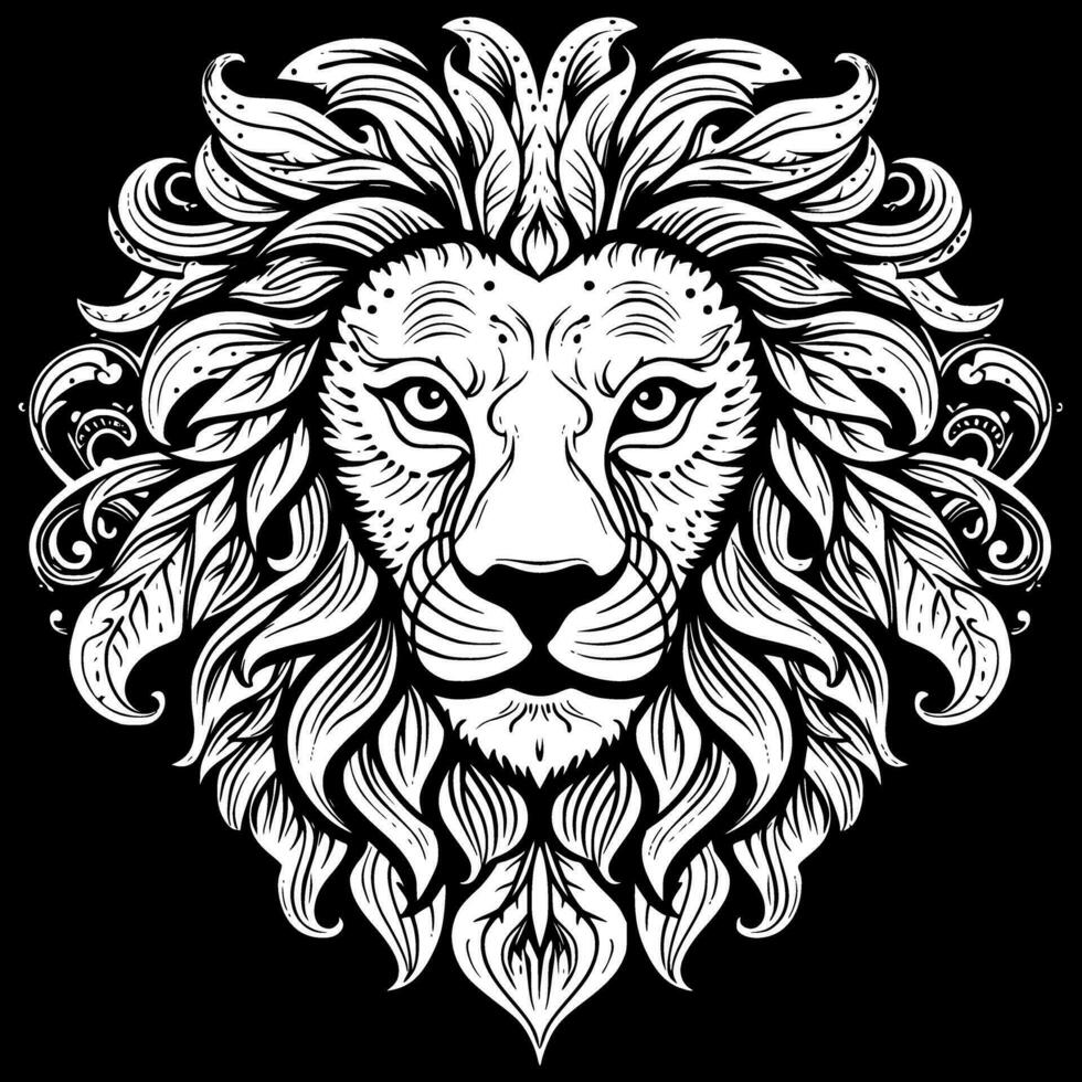 Lion - minimaliste et plat logo - vecteur illustration