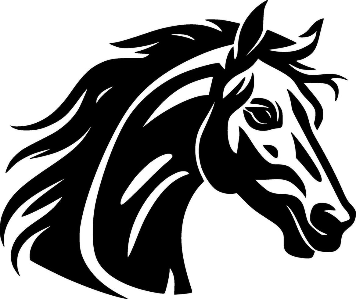 cheval - minimaliste et plat logo - vecteur illustration