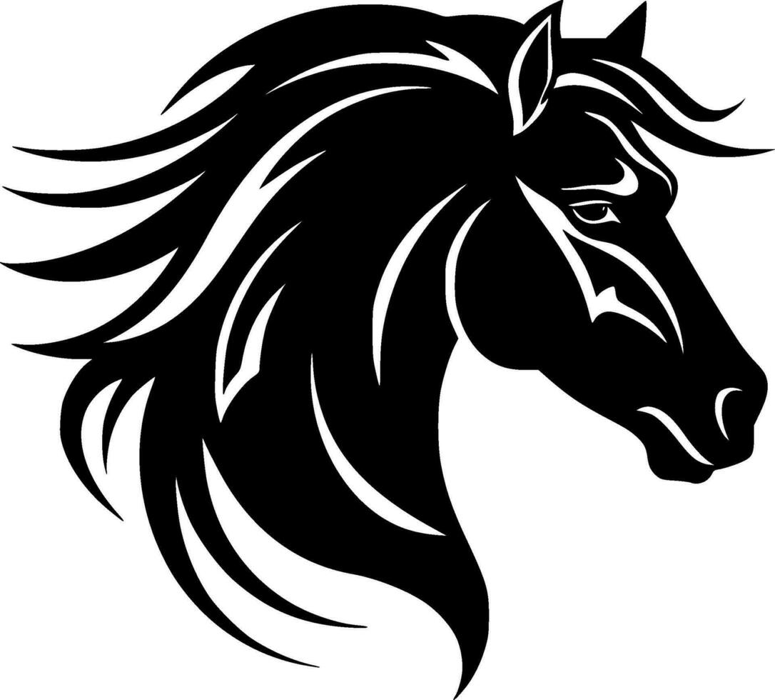 cheval - minimaliste et plat logo - vecteur illustration