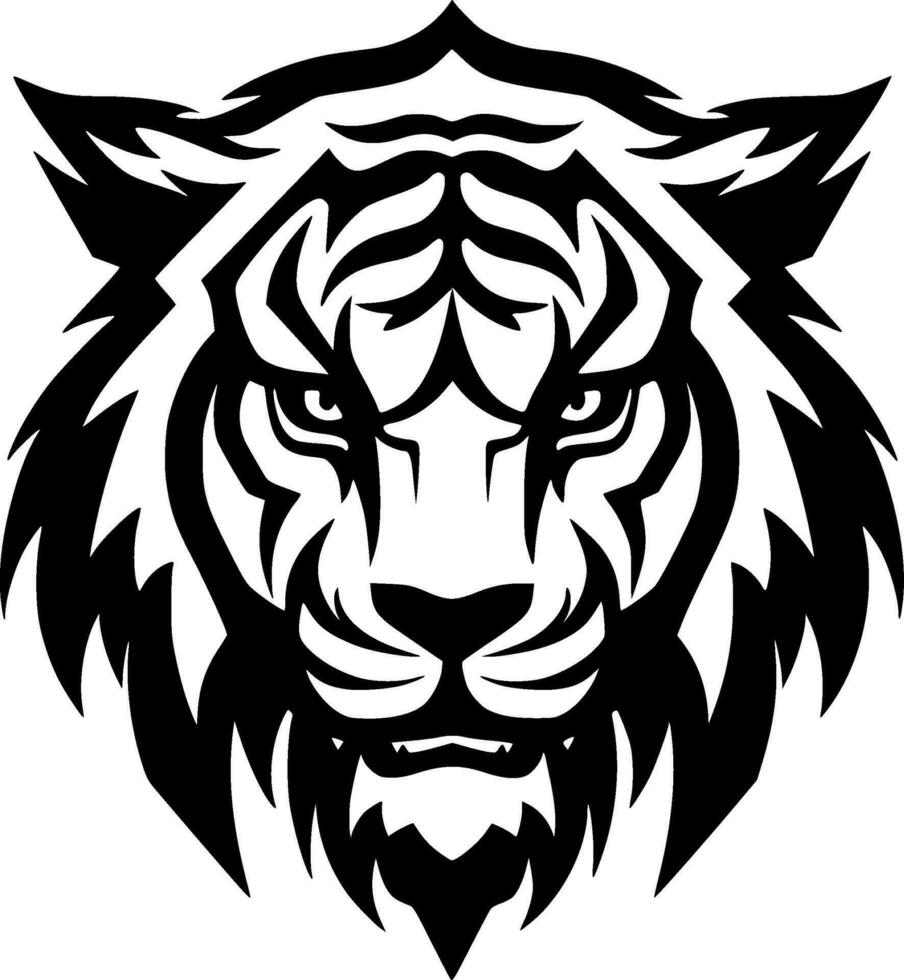 tigre - minimaliste et plat logo - vecteur illustration