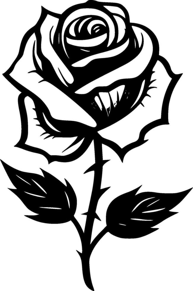 rose, noir et blanc vecteur illustration