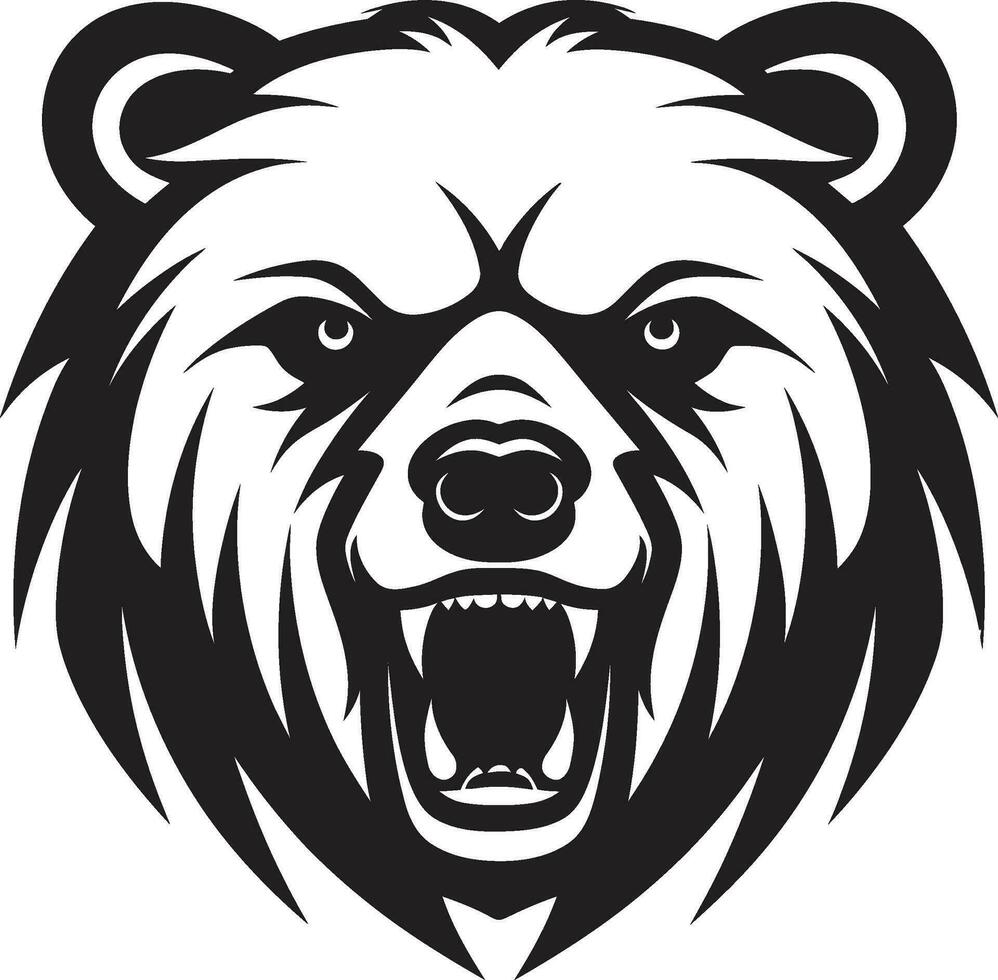 ours couronné badge royal ours logo vecteur